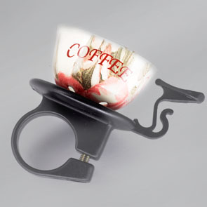 Fahrradklingel Fahrradklingel Kaffeetasse mit Rosen